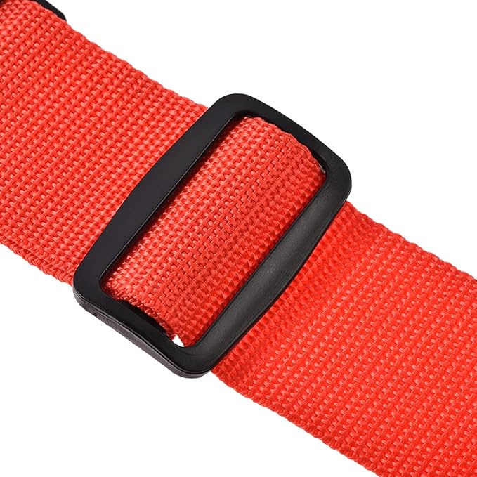 uxcell Luggage Straps Suitcase Belts with Buckle, Combination Lock, 2Mx5cm Adjustable PP Travel Packing Accessories, Red 2Pcs