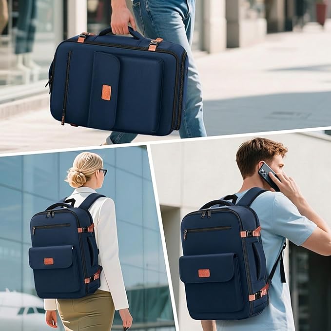 MATEIN Personal Item Travel Backpack, Lightweight Frontier Personal Item Bag with Shoe Compartment 15.6 inch Water Resistant Travel Laptop Backpack Airline Approved Underseat Backpacks for Women, Blue