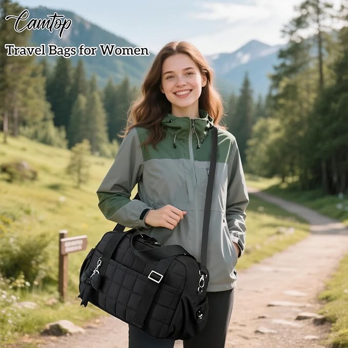 CAMTOP Gym Bag for Women, Lightweight Duffle Bag for Travel With Insulated Pocket and Wet Pocket, Small Carry On Bag for Dance Yoga Work