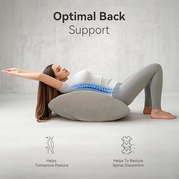 lefeke Inflatable Wedge Pillow for Sleeping,Inflatable Leg Elevation Pillow for Swelling, Circulation, Leg & Back Pain Relief, Portable Leg Pillow with Storage Bag,Breathable Suede Material