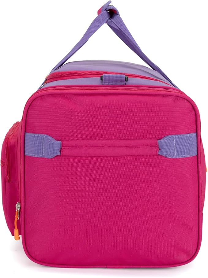 HawLander Large Kids Duffle Bag for Travel, Overnight, or Weekender, 22" inch (Rose Purple)