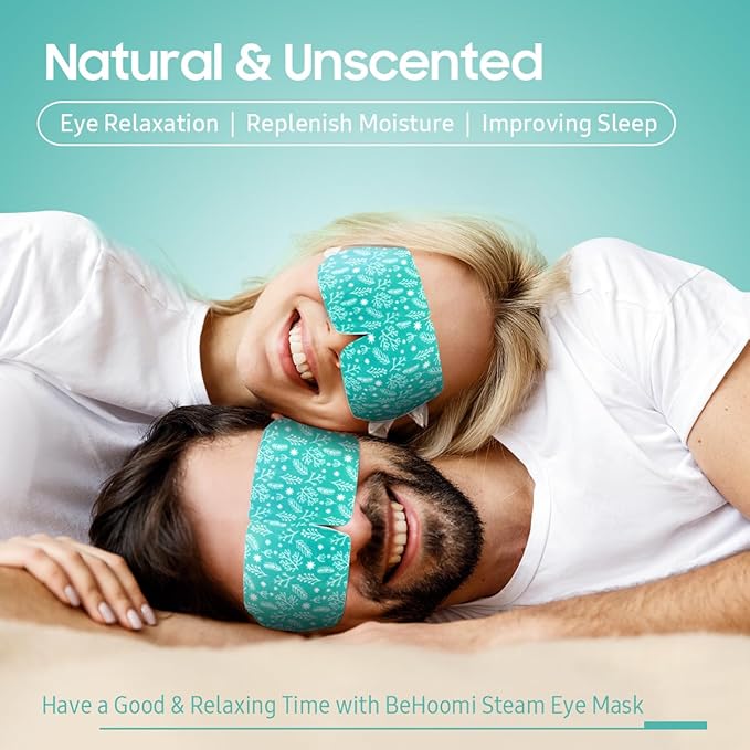 20 Packs Steam Eye Mask, Heated Eye Mask Warm Compress for Eyes, Disposable Self Heating Steam Mask Sleep, Spa, Travel Essentials & Relaxation Gifts for Women, Stocking Stuffers (Unscented)