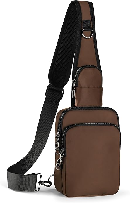 VADOO Sling Bag, Crossbody Bag with Zipper Lock, RFID Blocking & Water Resistant for Men and Women