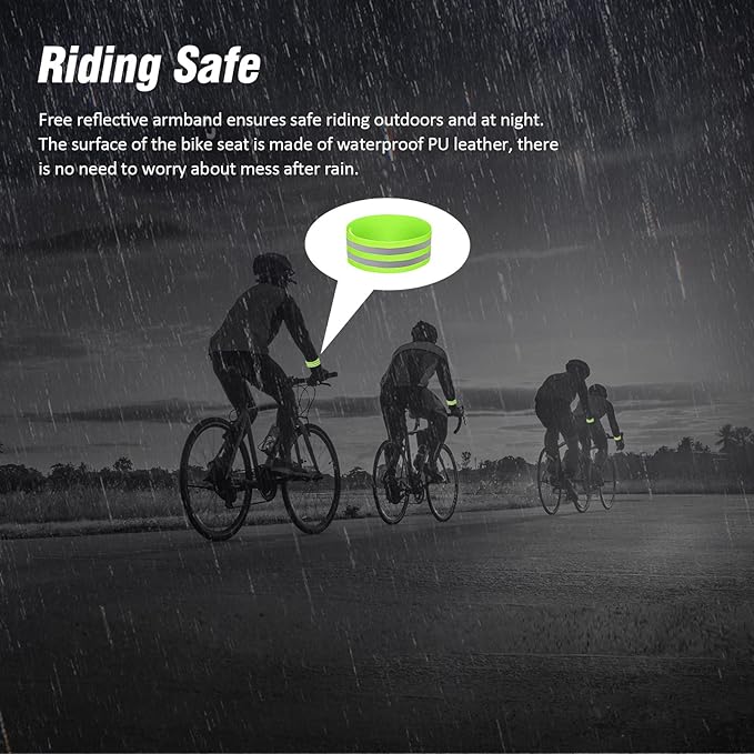 Bicycle Seat, Bike Seat for Women Men Extra Comfort Wide, Oversized Comfortable Seats Saddle for Peloton Bikes, Fit for Exercise Bikes, Electric Bikes, Mountain Bikes, Cruiser Bikes