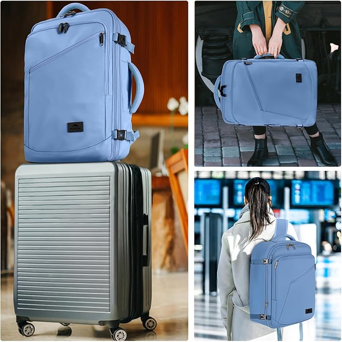 MATEIN Cute Backpack for Women, Nurses Teacher, Expandable Water Resistant Carry on Backpacks for Business Trip, 45L Rucksack for Traveler Outdoor Sports, Gift for Traveling