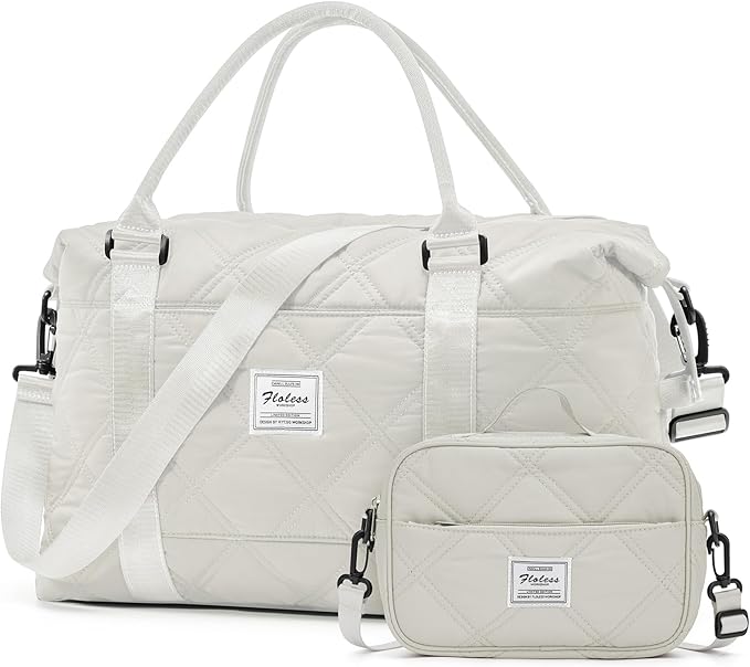 HYC00 Travel Duffel Bag,Carry-on Overnight Weekender Bags for Women,Sports Tote Gym Bag with Wet Pocket