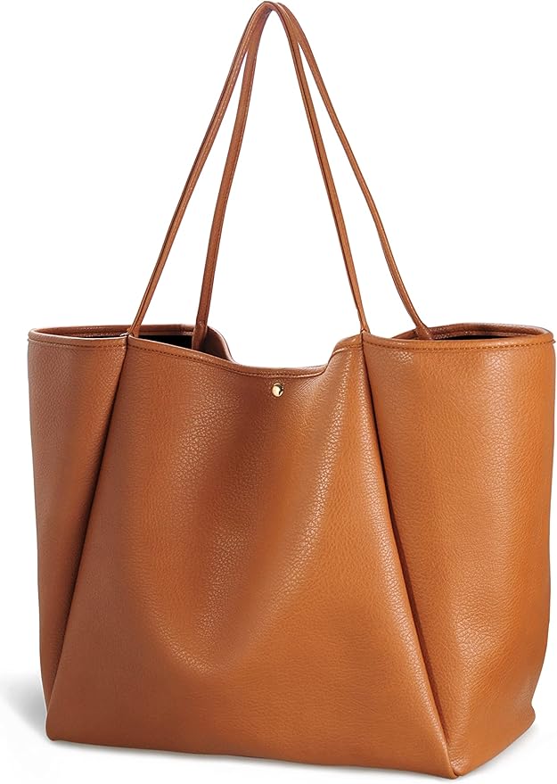 Oversize Pu Leather Tote Women Weekender Bag Shopper Handbag Travel Purse