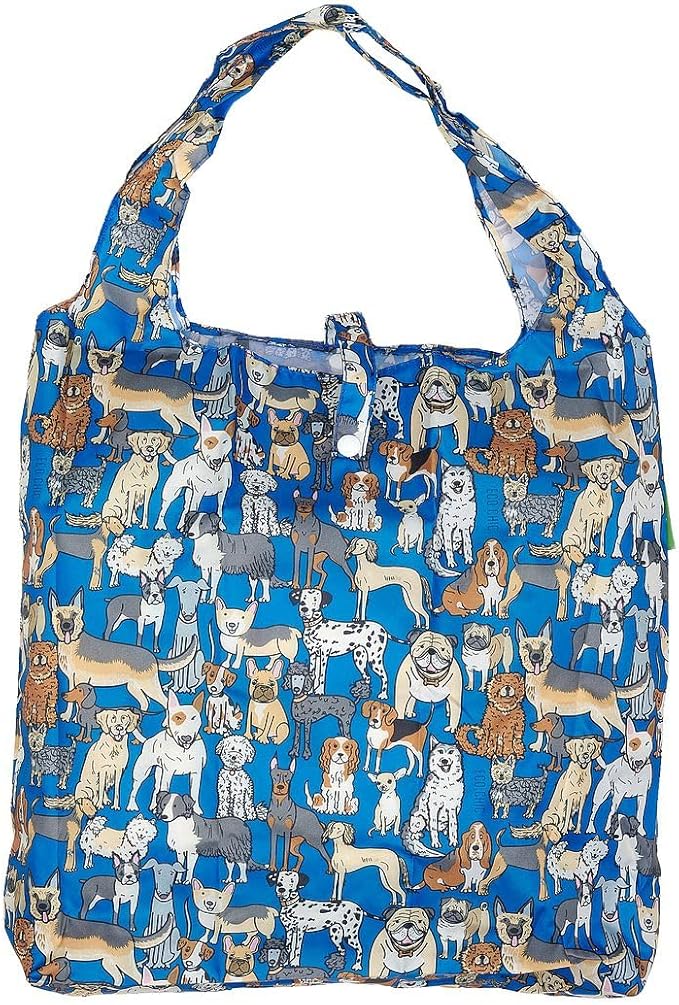 ECO CHIC Foldable Reusable Grocery Bags - Lightweight, Recycled & Reusable Shopping Bag - Waterproof Packable Tote