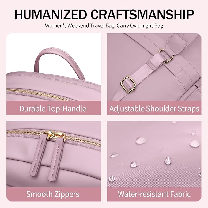 GOLF SUPAGS Women Laptop Backpack Casual Daypack for Work Travel College Backpack Purse Fits 15.6 Inch Notebook (Pinkish Purple)