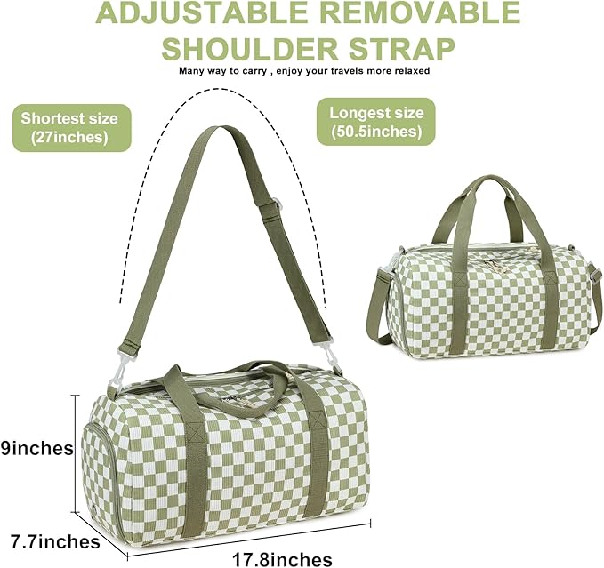 BLUBOON Duffle Bag Girls Kids Cute Gym Bag with Shoes Compartment & Wet Separation Waterproof Sports Overnight Travel Bag
