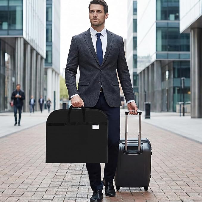 40" Breathable Garment Bag, Suit Covers, Travel Carrier Bag with Handles, Foldover