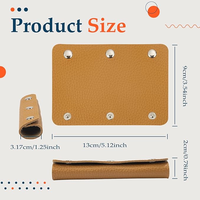 IUAQDP 8 Pieces Leather Handbag Handle Wrap Cover Purse Strap Protector Saddle with Brass Clasp, Soft Luggage Bag Grip Pad Identifier for Shopping/Travel/Suitcase/Tote Bag, Wallet, 4 Colors