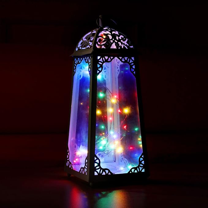 Ariceleo Led Fairy Lights Battery Operated, 2 Packs Mini Battery Powered Copper Wire Starry Fairy Lights for Bedroom, Christmas, Parties, Wedding, Centerpiece, Decoration (5m/16ft Multi-Colored)