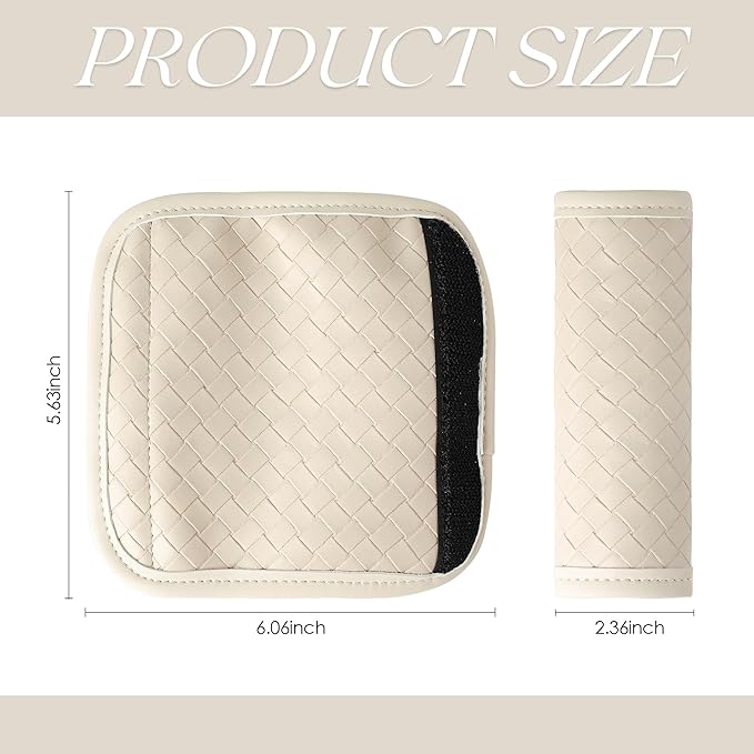 Luggage Handle Wraps -Suitcase Handle Wraps Travel Bag Handle Covers Suitcase Identifier Luggage Makers Covers(3Pcs-Beige)