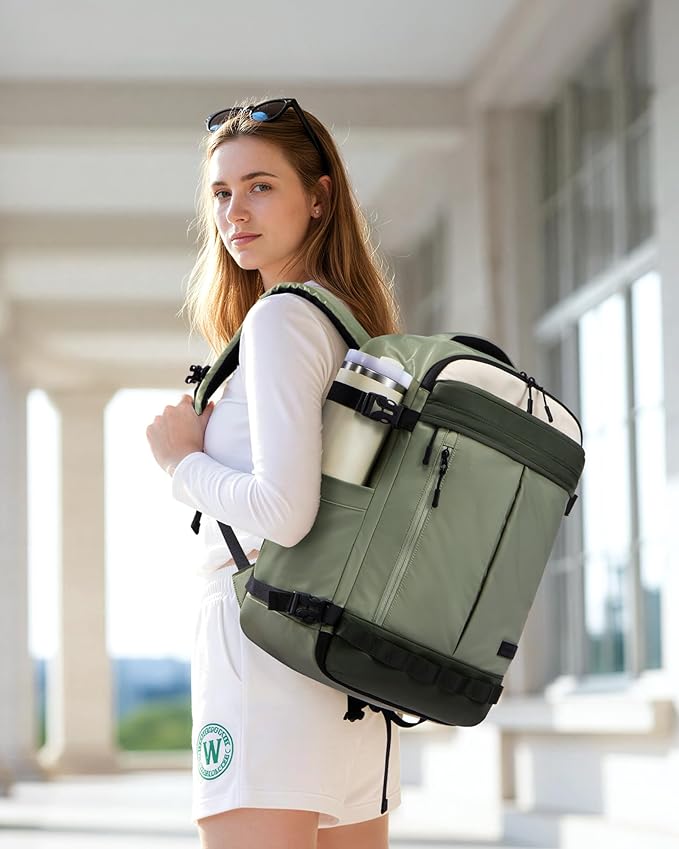 LOVEVOOK 40L Travel Backpack for Women Men, Airline Approved Carry On Luggage with 3 Cubes Accessories, TSA Personal Item Travel Cruise Essentials, Waterproof Weekender Overnight Bags fits 17" Laptop