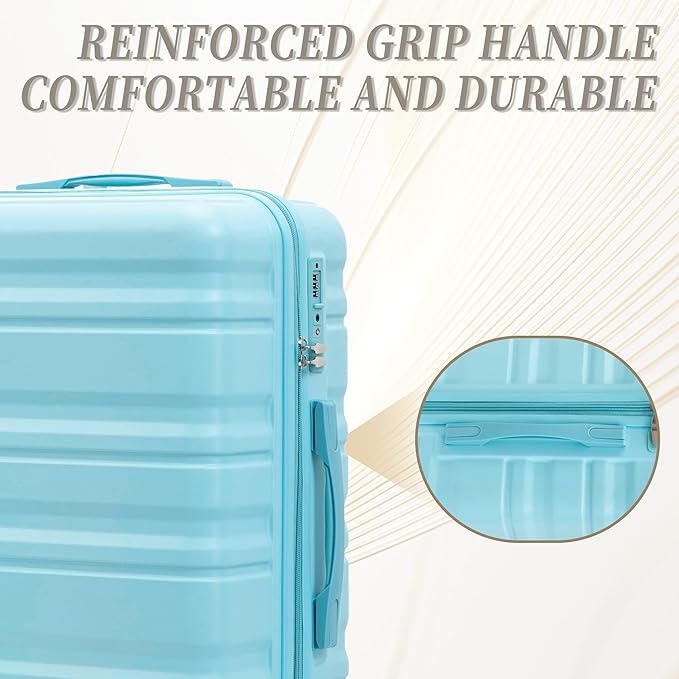 Luggage 3 Piece Set, Hardside Lightweight Suit case with Spinner Wheels