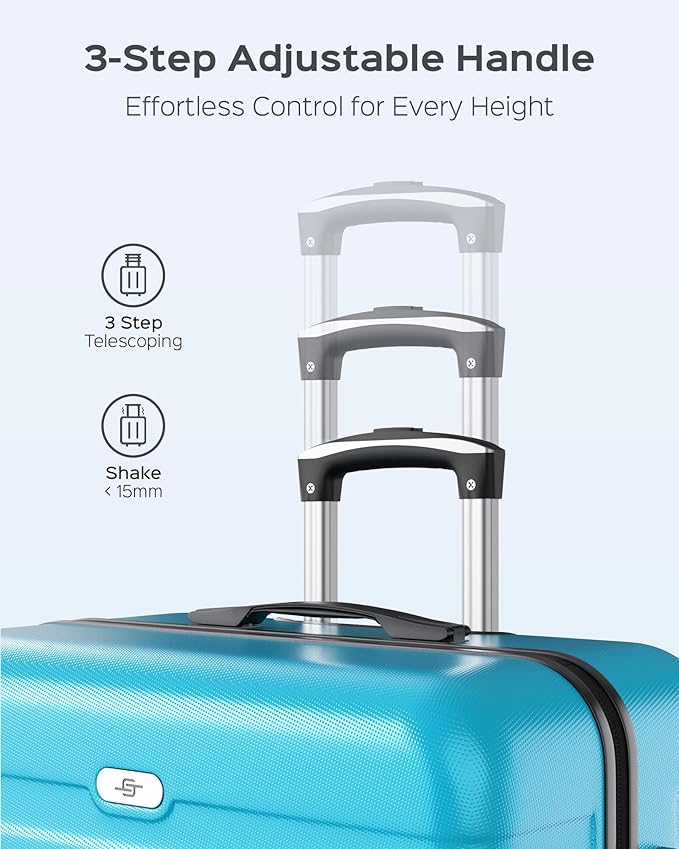 Suitour Luggage Sets 5 Piece Hardshell Suitcases with Spinner Wheels TSA Lock, Lightweight ABS Carry On Suitcase Set for Travel Business