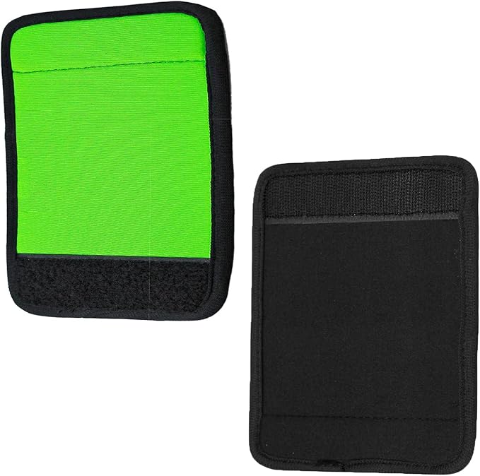 Hibate 5pcs Neoprene Luggage Handle Wrap for Suitcase Identifier Luggage Makers Covers Wraps Travel Accessories - Fluorescent Green