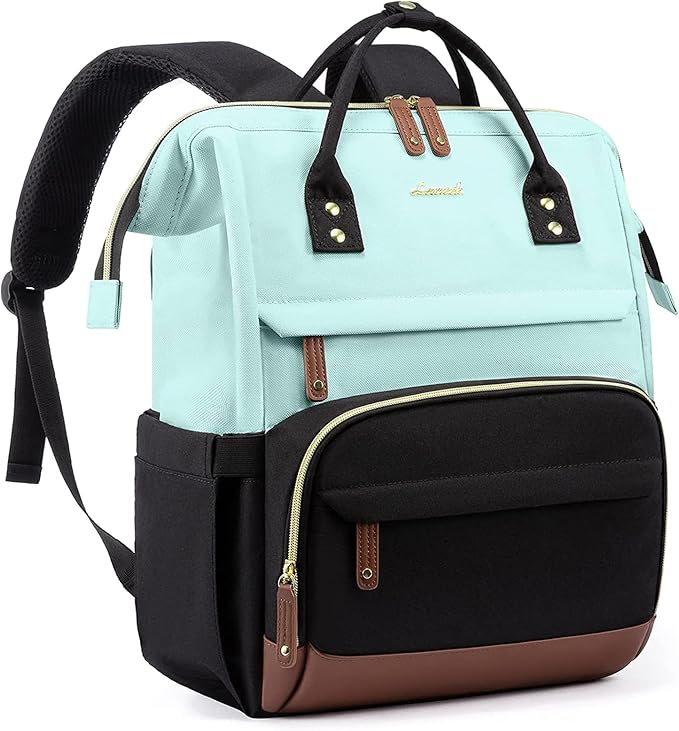 LOVEVOOK Laptop Backpack for Women, 15.6 Inch Work Business Backpacks Purse With Large Capacity, Waterproof Nurse Bag College Bookbag for School, Waterproof Casual Daypack for Travel