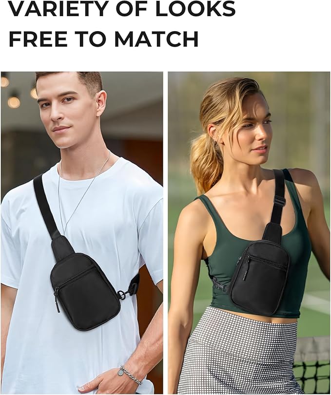 CHOLISS Small Sling Bag for Women and Men, Crossbody Bags Trendy Fanny Packs Chest Bag with Extended Strap