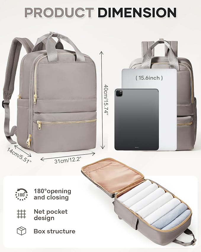 wepadre Small Travel Backpack Carry on Flight Approved Personal Item Travel Bag Carry on Backpack for Women Work Laptop Backpack for Traveling Carry on Luggage Mochila De Viaje