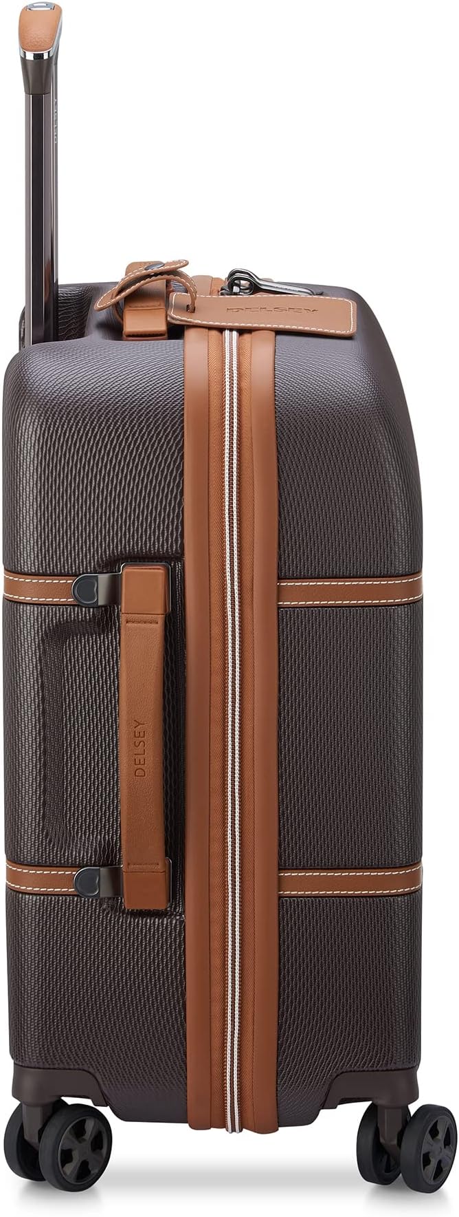 DELSEY PARIS Chatelet Air 2.0 Hardside Luggage with Spinner Wheels, Chocolate Brown, Carry on 19 Inch