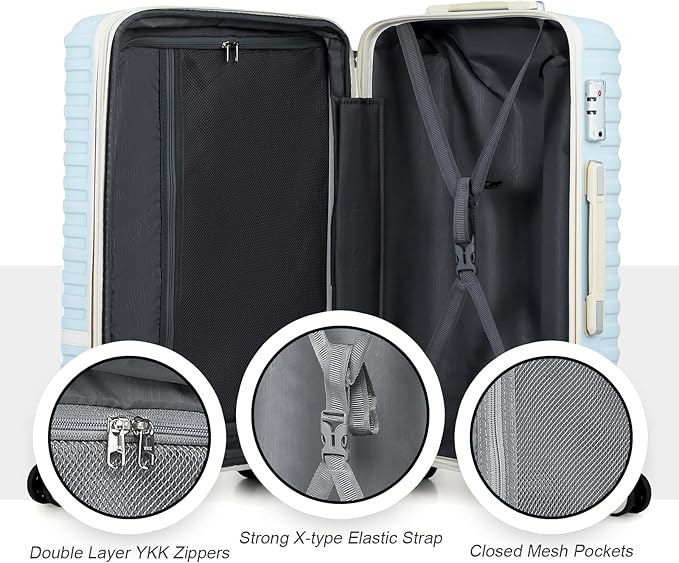 Joyway Luggage Set 3 Piece Suitcase Sets with Spinner Wheel, Hardside Expandable Travel Luggage with TSA Lock (20/24/28)