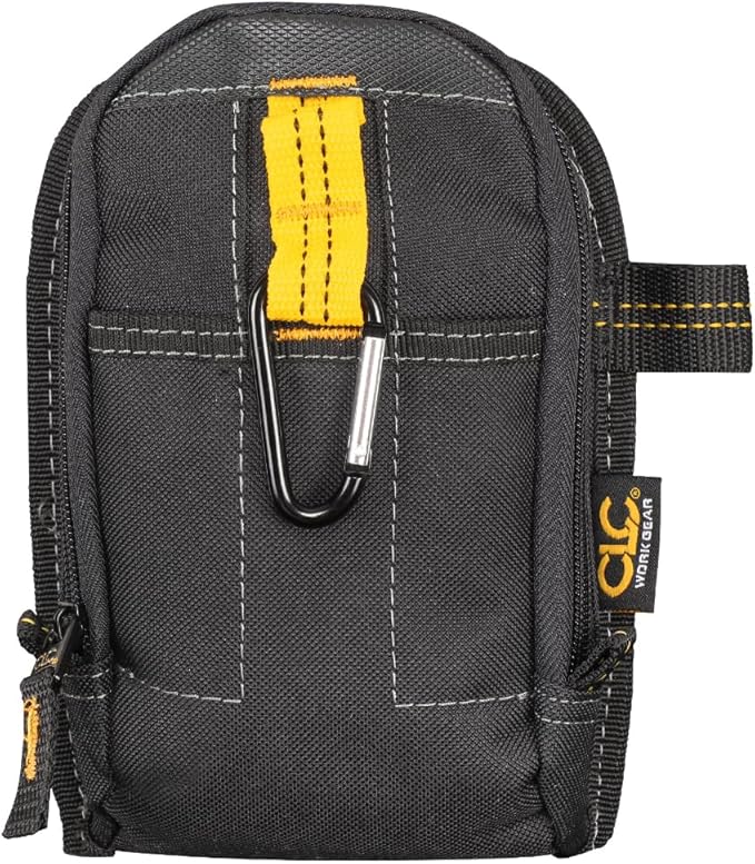 CLC Custom Leathercraft 1504 Multi-Purpose Carry-All Tool Pouch, 9-Pocket,Black,Small