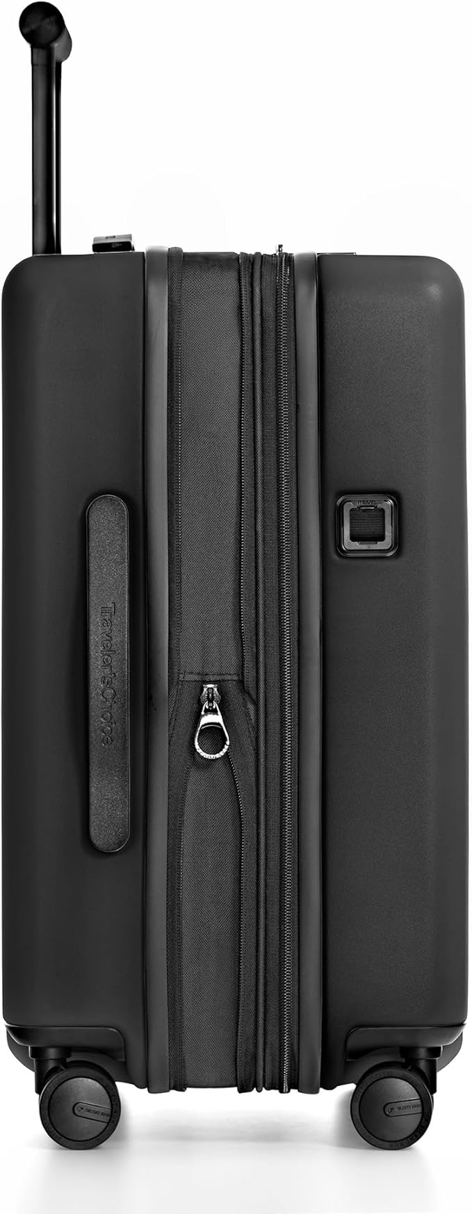 Traveler's Choice Markham Hardside Expandable Luggage with Double Spinner Wheels, Carry-On 21-Inch Suitcase, TSA Lock, 21-Inch, Black