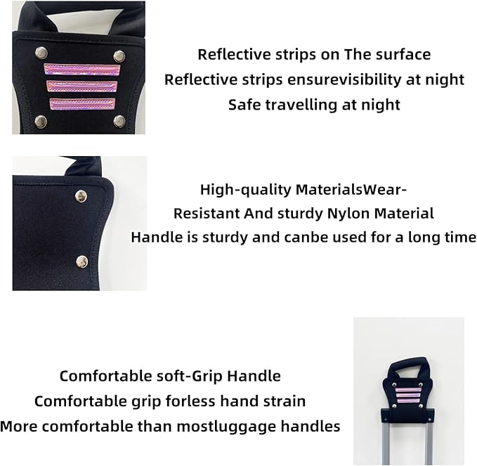 Convenient Luggage Handle Extender,for Handle Extension for Luggage and Carry On,Easy Installation, Suitable for All Travelers（Black）