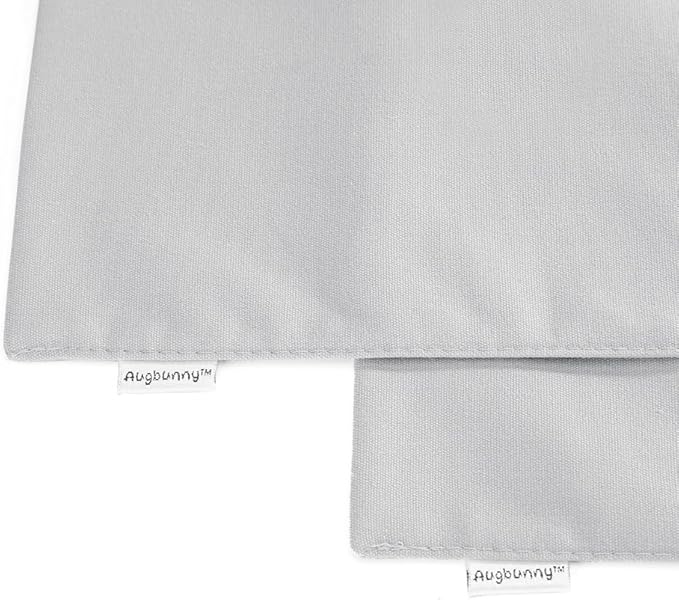 100% Cotton Canvas Travel Laundry Bag, 2-Pack (Large, Light Grey)