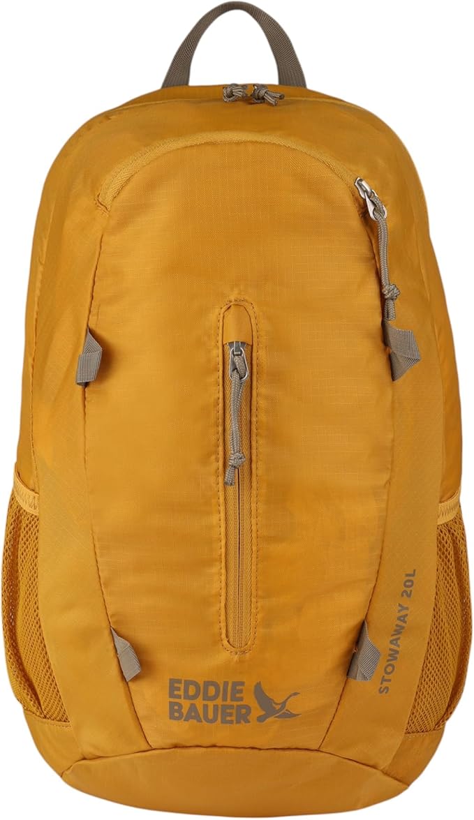Eddie Bauer Stowaway Packable Backpack | Travel | Outdoor | Lightweight | Foldable | Durable | Ripstop Polyester | 20L - Field Gold
