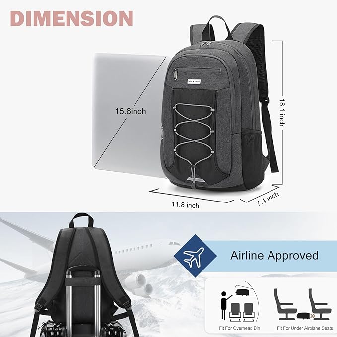 MAXTOP Travel Backpack Laptop Back Pack College Bookbag Anti-theft Backpacks Water Resistant Work Business Backpacks