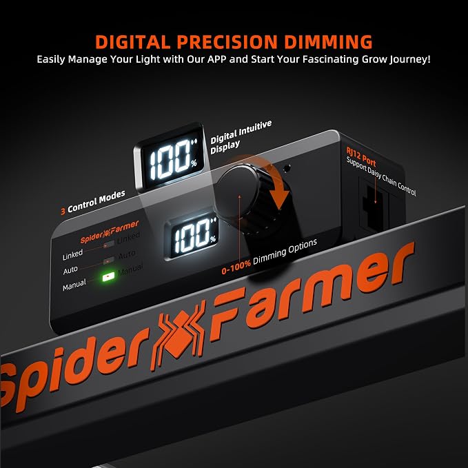 Spider Farmer G5000 Cost-Effective LED Grow Lights 480W, 4X4ft Grow Tent Light, Full Spectrum Dimmable Bar Style Led Growing Lamp for Indoor Plants, Upgraded App Remote Control