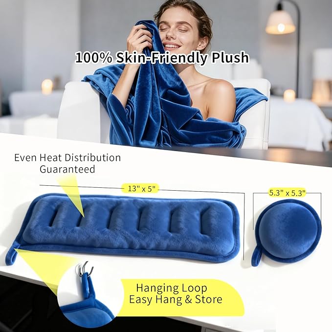 Small Microwave Heating Pad Rice Hot Pack with Moist Warm Compress Packs Microwavable for Relaxing Warmth Reusable Bean Bag Compresas Calientes Scented and Unscented Pack of 4