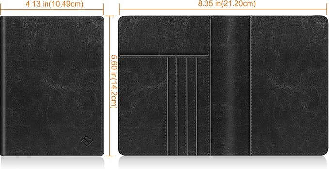 FINTIE Passport Holder, Slim Travel Wallet RFID Blocking Card Case Cover Passport Cover Protector Essentials with Credit Card Slots for Women/Men | Slim, RFID Blocking, Card Case Cover, Essentials, Credit Card Slots