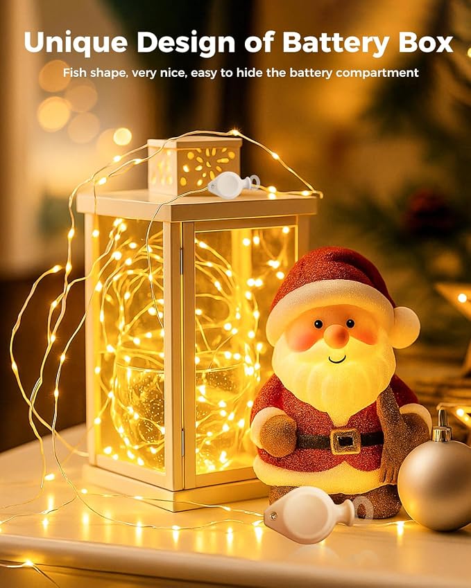 btfarm 3 Pack Fairy Lights Battery Operated, 7FT 20 LED Mini String Lights Waterproof Silver Wire for Mason Jars Centerpiece Table Crafts Bedroom Christmas Decoration, Warm White