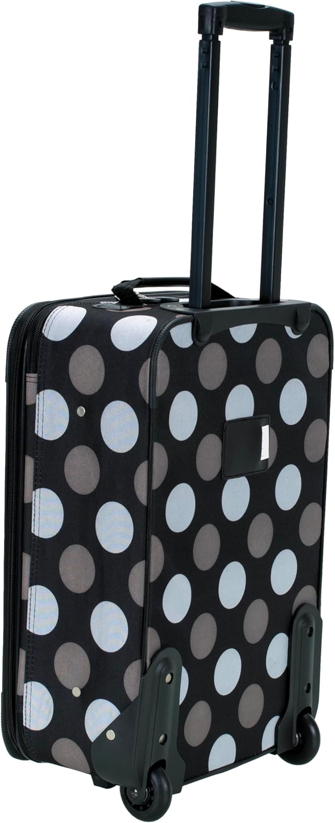 Rockland Fashion Softside Upright Luggage Set, Expandable, New Black Dot, 2-Piece (14/19)