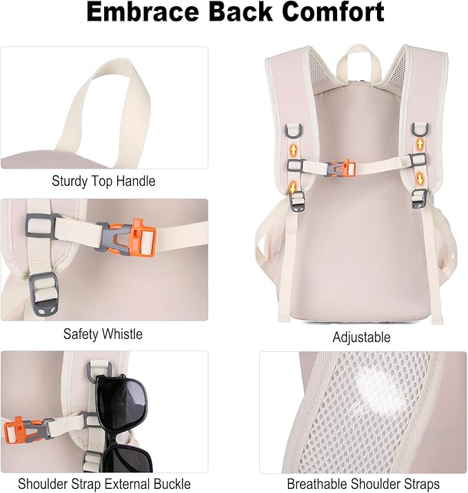 Nerlion 35L Hiking Backpack Travel Backpack for Men Women Camping Waterproof Outdoor Hiking Daypack Lightweight Backpack Beige Orange