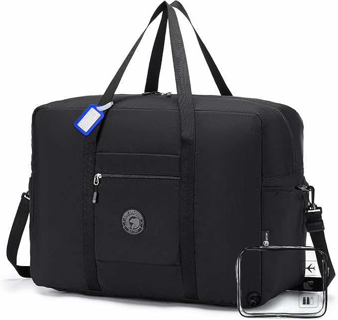 Carry On Luggage 22x14x9 Airline Approved,Lightweight Duffle Bag for Travel, Waterproof Weekender Overnight Bags for Traveling Airplane for Women and Men 40L