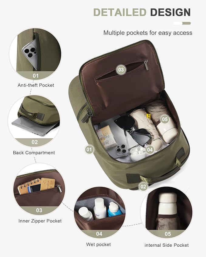 Gym Backpack for Women Waterproof Small Gym Bag With Shoe Compartment Sports Essentials Cheer Backpack with Wet Dry Pocket,Green