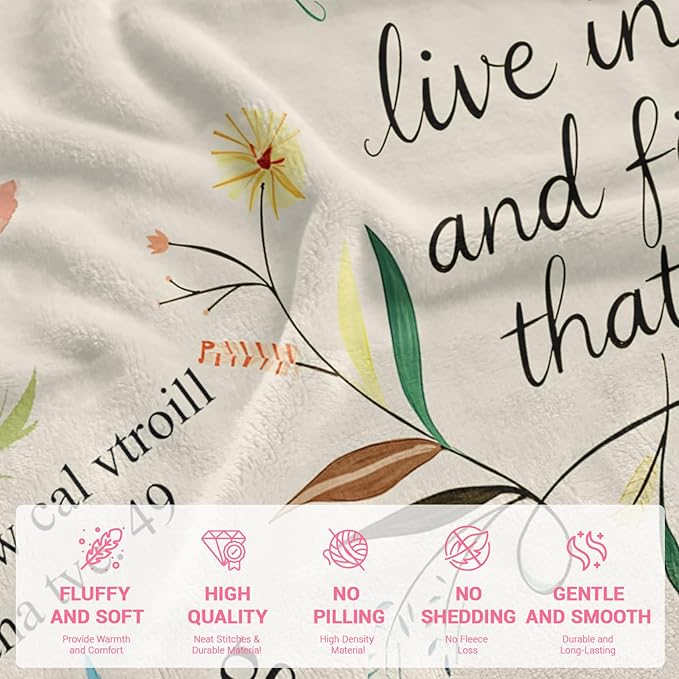 TEHALK Christian Gifts for Women Faith, Inspirational/Religious/Spiritual Gifts for Adults 40"x 50"