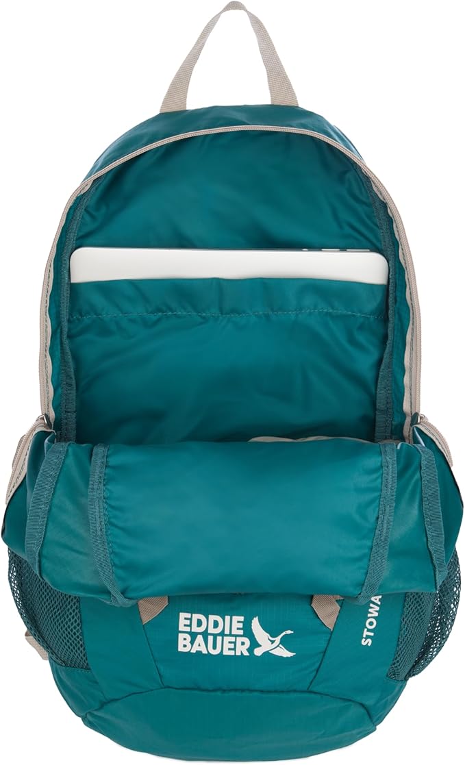 Eddie Bauer Stowaway Packable Backpack | Travel | Outdoor | Lightweight | Foldable | Durable | Ripstop Polyester | 20L - Deep Sea