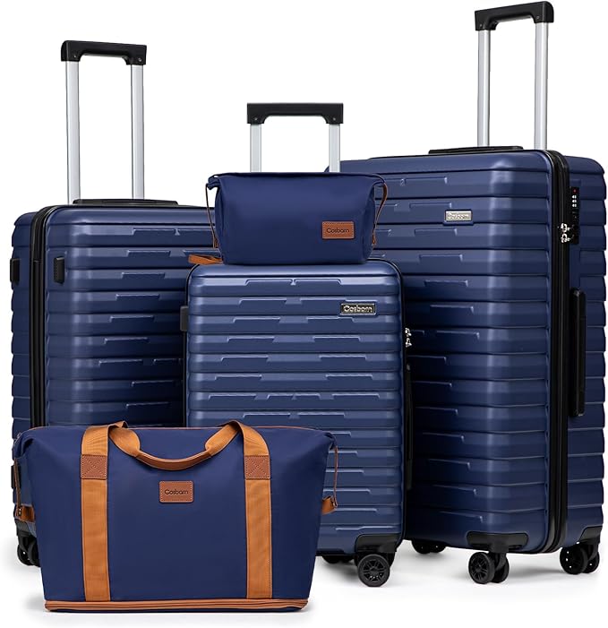 Luggage Sets 5 Piece Suitcases with Wheels, Suitcase Set ABS Hard Case Luggage with Spinner Wheels Durable Travel Luggage