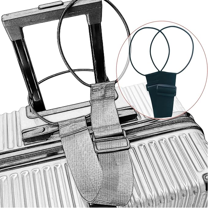 4 Pack Luggage Straps Suitcase Adjustable Elastic Belt for Attaching Extra Bags Purse to Suitcase Handle Lightweight and Durable Travel Bag Accessories