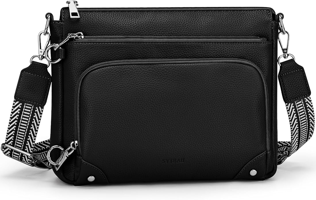SYTRAH Anti-Theft Crossbody Purse for Women, Crossbody Shoulder Bag with Built-in Wallet & RFID Blocking for Travel Workout