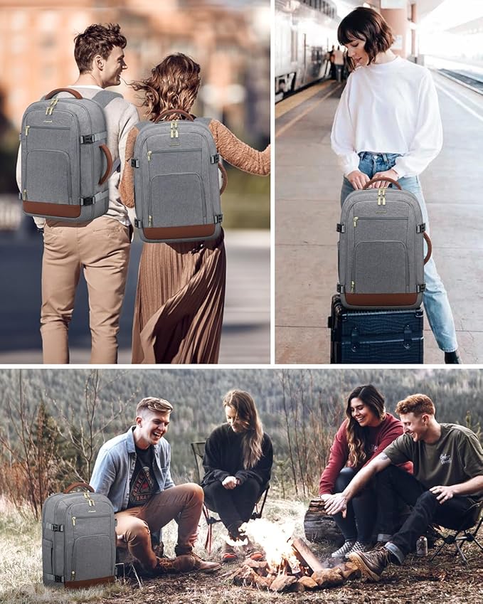 LOVEVOOK 50L Large Carry on Backpack, Travel Backpack for Women Men Flight Approved, Personal Item Travel Bag For Airplanes, Waterproof 18 Inch Laptop Backpack, Business Weekender Overnight Daypack