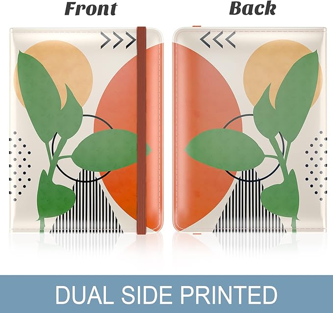 Passport Holder for Travel Essentials, Passport Wallet Cover Case for Travel Must Haves Accessories, Passport Book Holders for Women and Men, Tropical Plants