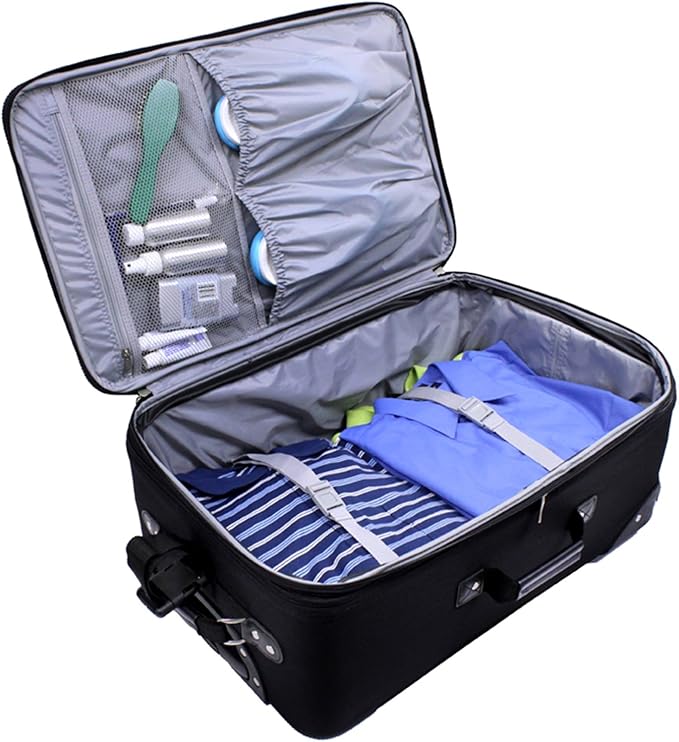U.S. Traveler New Yorker Lightweight Expandable Rolling Luggage, Gray, 3-Piece Set