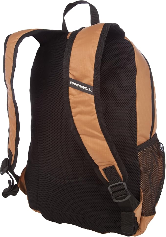 Eddie Bauer Stowaway Packable Backpack | Travel | Outdoor | Lightweight | Foldable | Durable | Ripstop Polyester | 30L - Tobacco